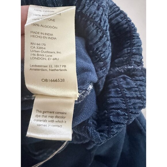 Pilcro Smocked Denim Jumpsuit Womens XS Blue Chambray Wide Leg Sleeveless - Picture 7 of 15